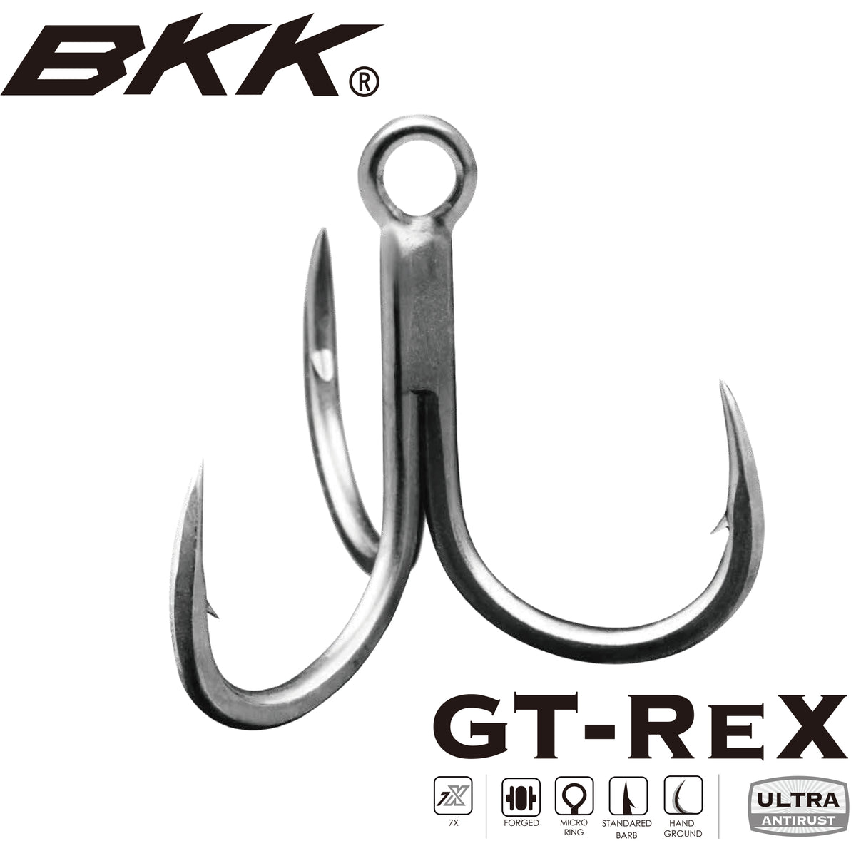 GTレックス トレブルフック BKK GT-REX TREBLE HOOK – AMBERJACK