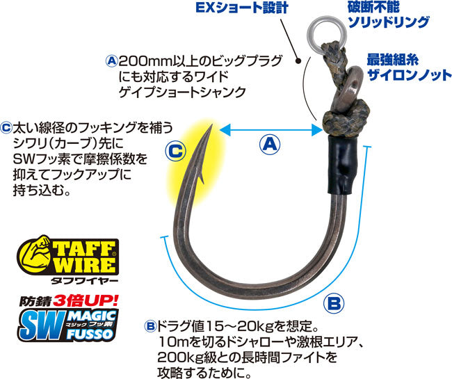 CA-161 ビッグゲームプラグアシスト カルティバ オーナー OWNER C'ultiva BIG GAME PLUG ASSIST HOOK