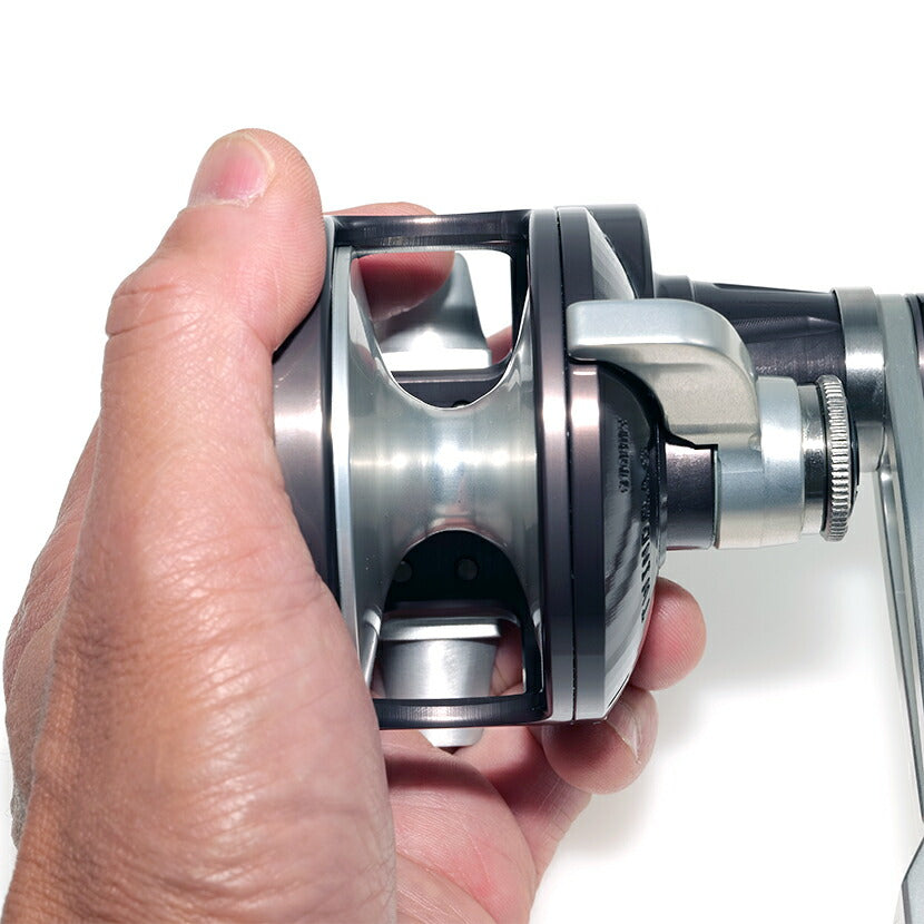 BV2-500N-SPJバリアントVALIANTアキュレートコンプリートモデルACロングアーム110mm＆SOMAE100EXコルクフルパーミングボディACCURATE2スピードレバードラグリールサファリカーキ/ガンメタル
