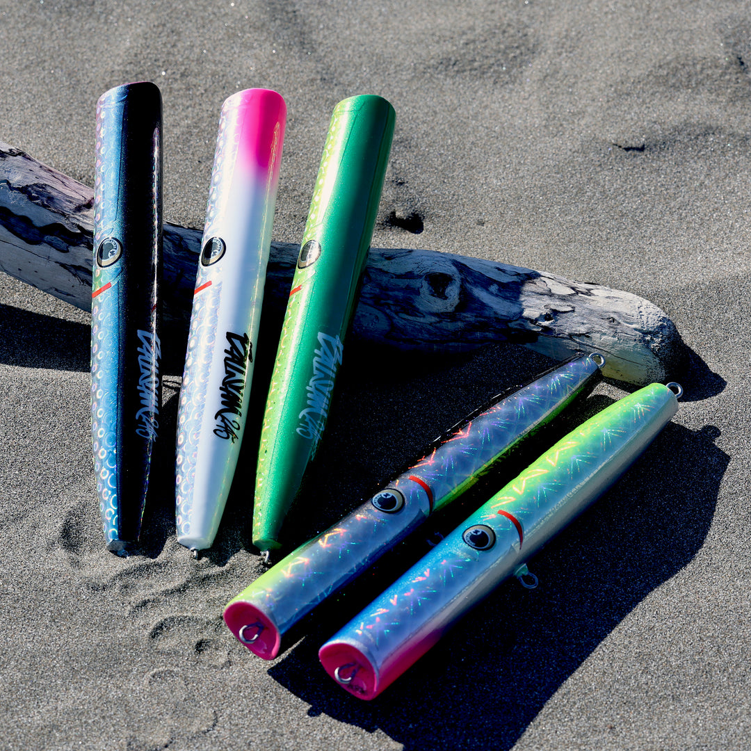 Balsam 245/225 Balsa Wood Slim Popper, Isola Blue. BALSAM 245mm/225mm WOOD POPPER 