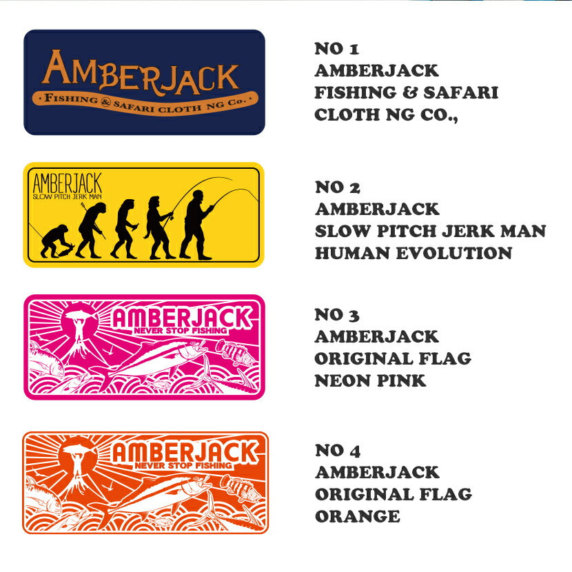 AJオリジナルミニチュアステッカー1シート:24点セットAMBERJACKORIGINALSTICKERMADEINJAPANアンバージャック