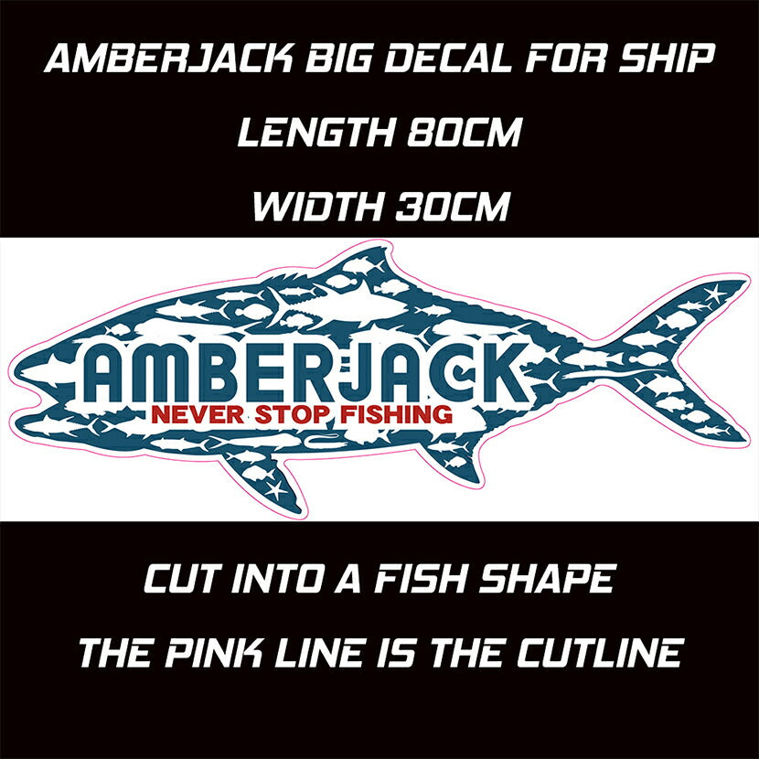 AJオリジナル大型ステッカー1枚AMBERJACKORIGINALSTICKERMADEINJAPANアンバージャック