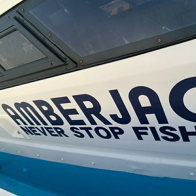 AJオリジナル大型ステッカー1枚AMBERJACKORIGINALSTICKERMADEINJAPANアンバージャック