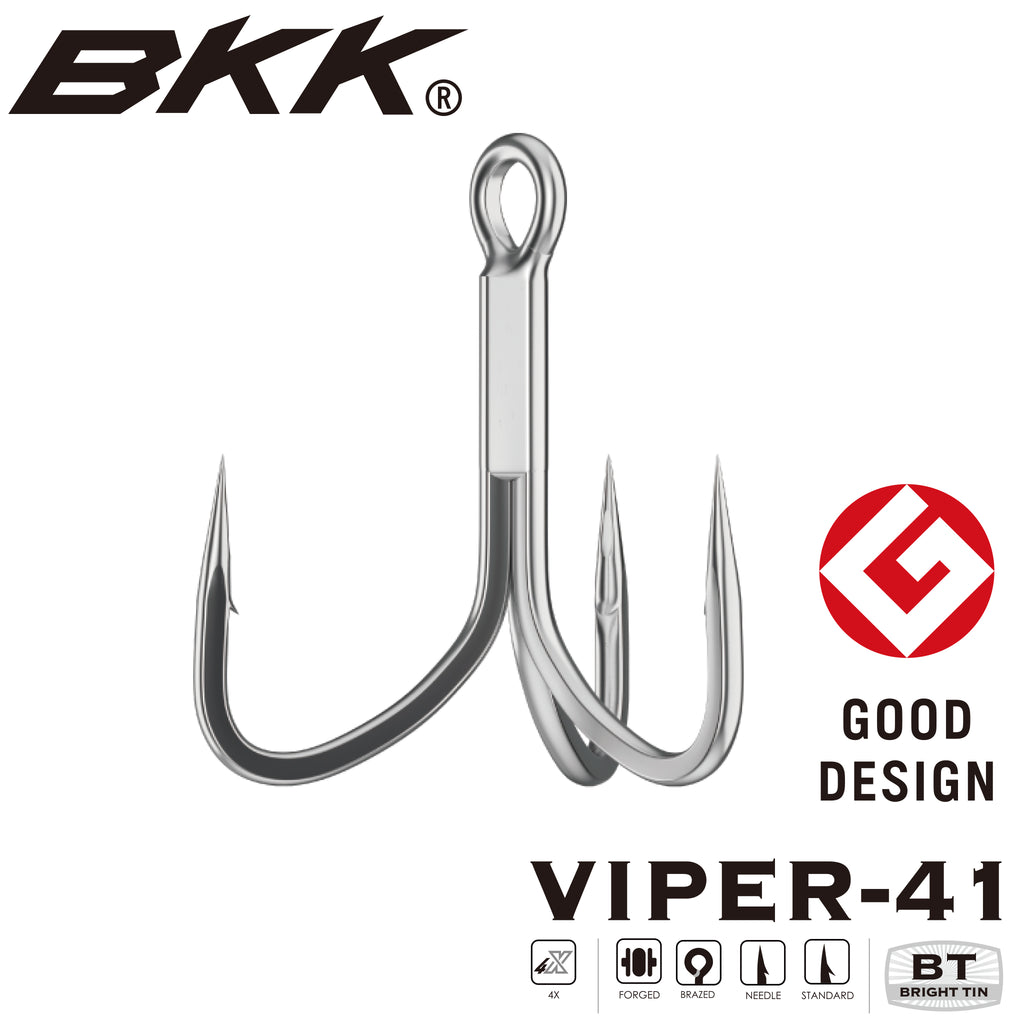 トレブルフック ヴァイパー41 BKK VIPER41 TREBLE HOOK – AMBERJACK