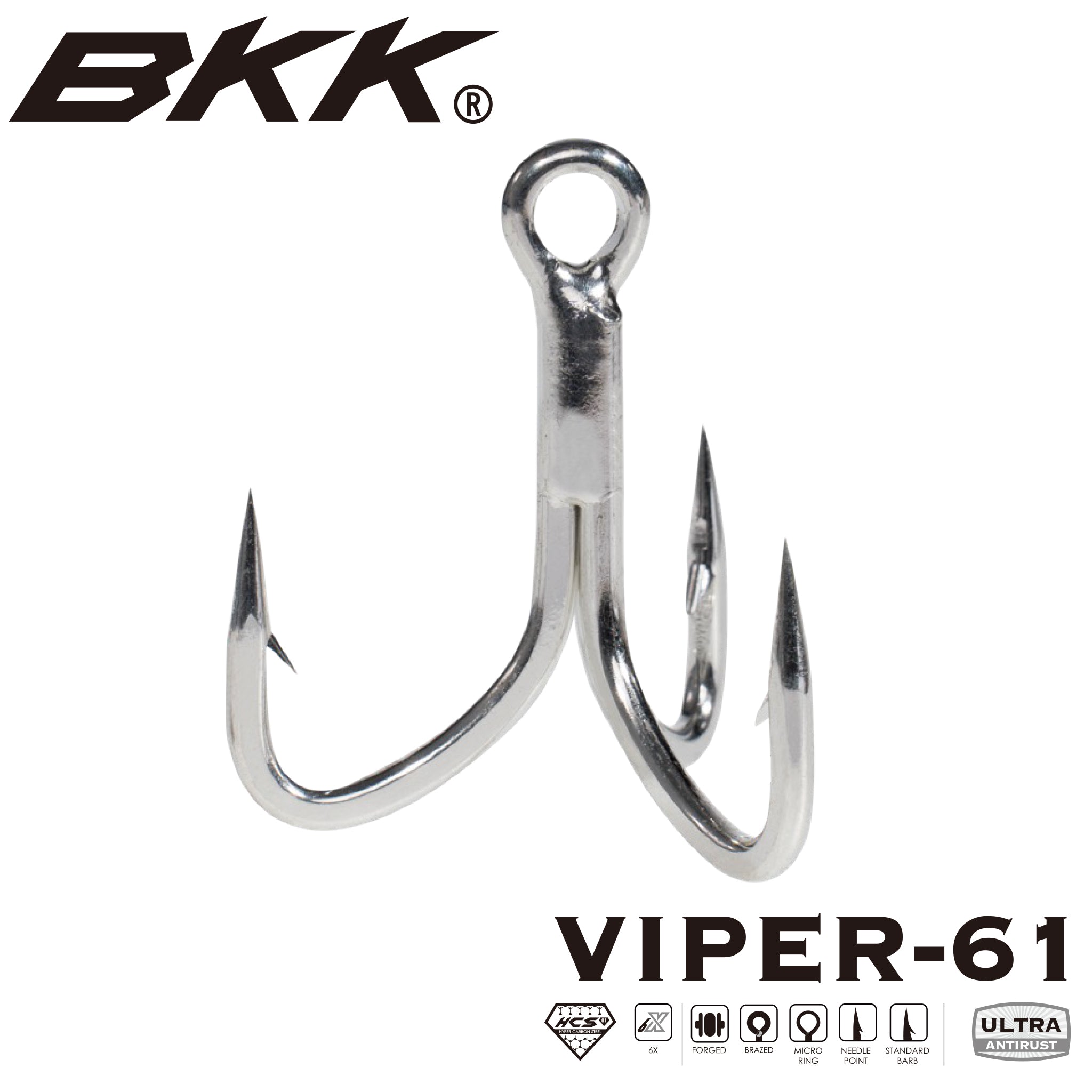 BKKバイパー61 トレブルフック BKK VIPER61 TREBLE HOOK – AMBERJACK