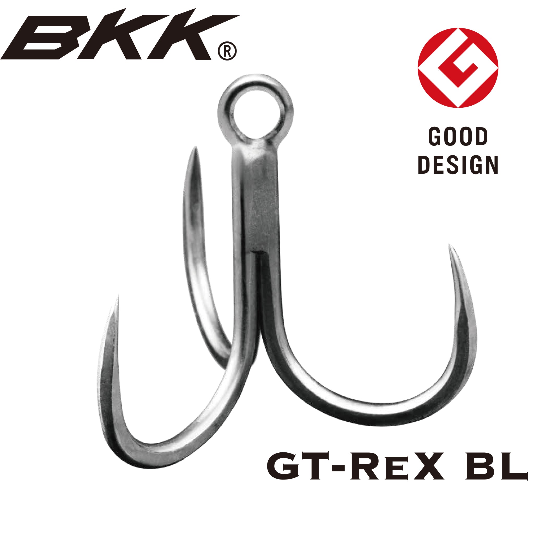 パラレルバー　フック付き　日本ボディービル協会 GTレックス バーブレス トレブルフック BKK GT-REX BL TREBLE HOOK