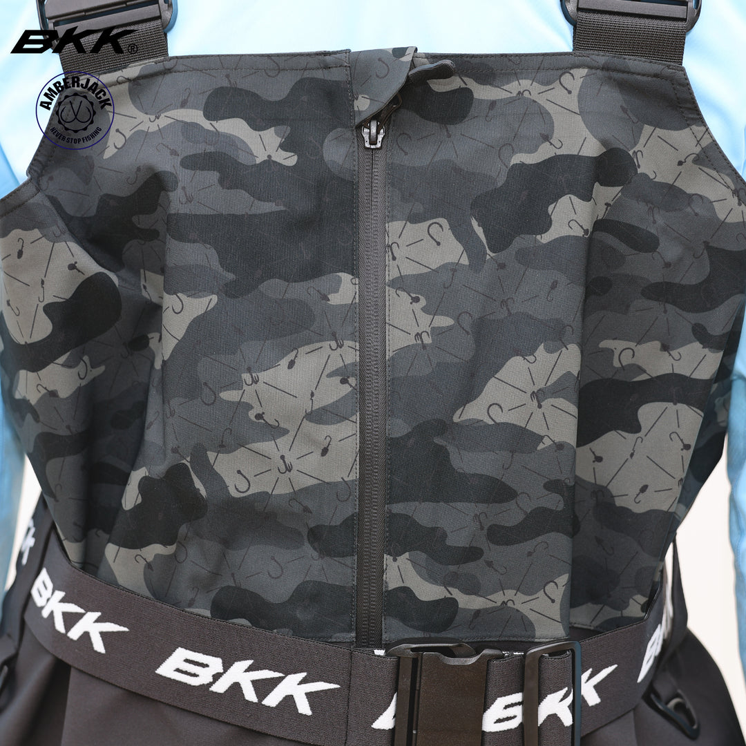 BKK 3レイヤーレインビブ サロペット ブラックカモ rain bib