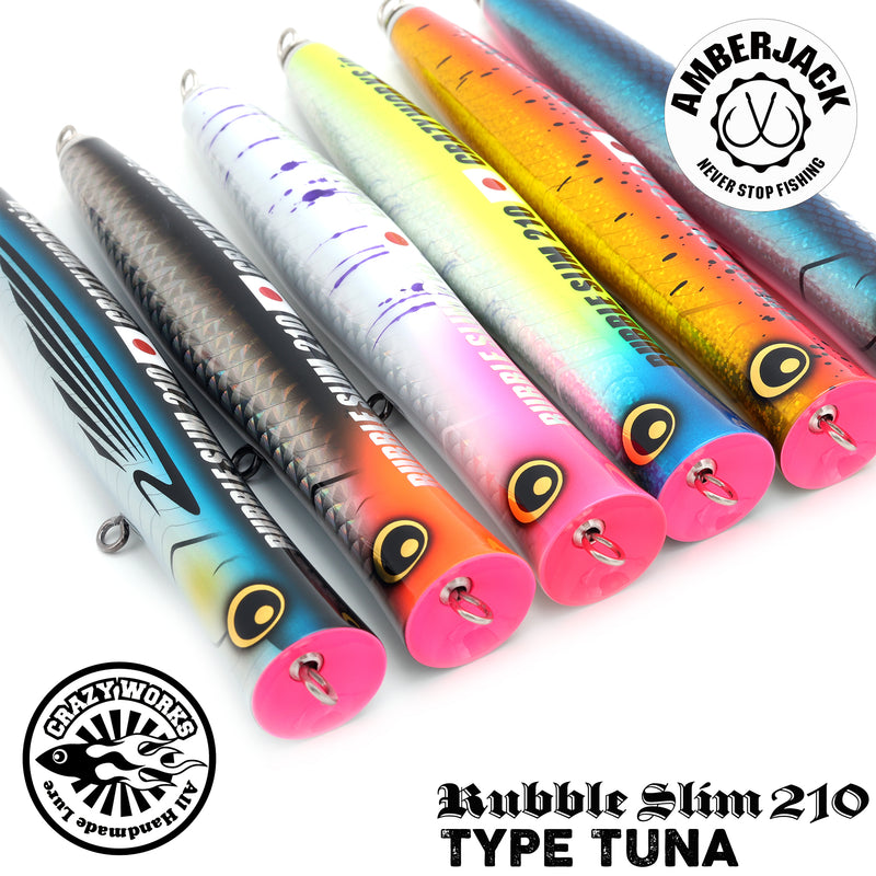 CRAZY WORKS RUBBLE SLIM 210 TYPE TUNA ハンドメイドウッドポッパー