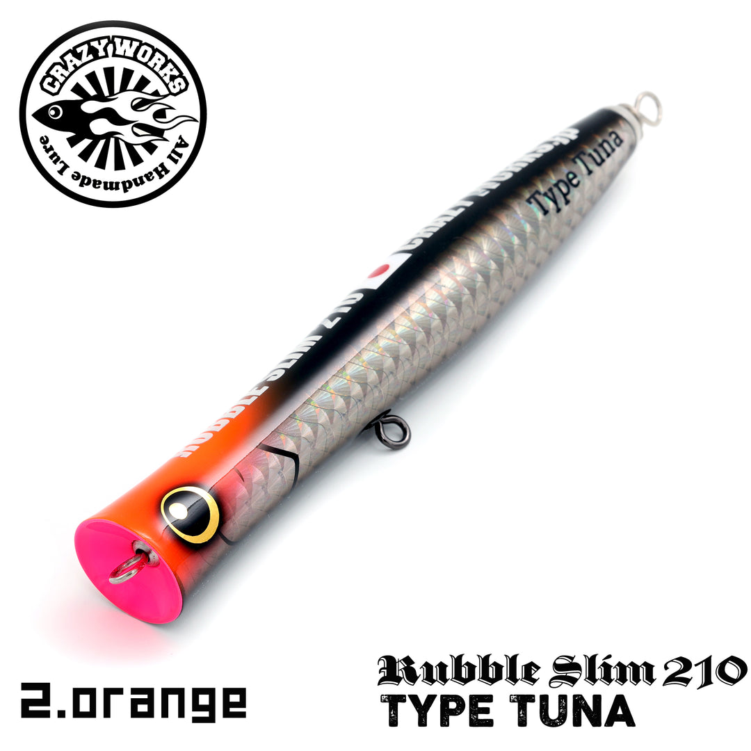 ラブルスリム210 タイプツナ ウッドポッパー プラグ クレージーワークス CRAZY WORKS RUBBLE SLIM 210 TYPE TUNA