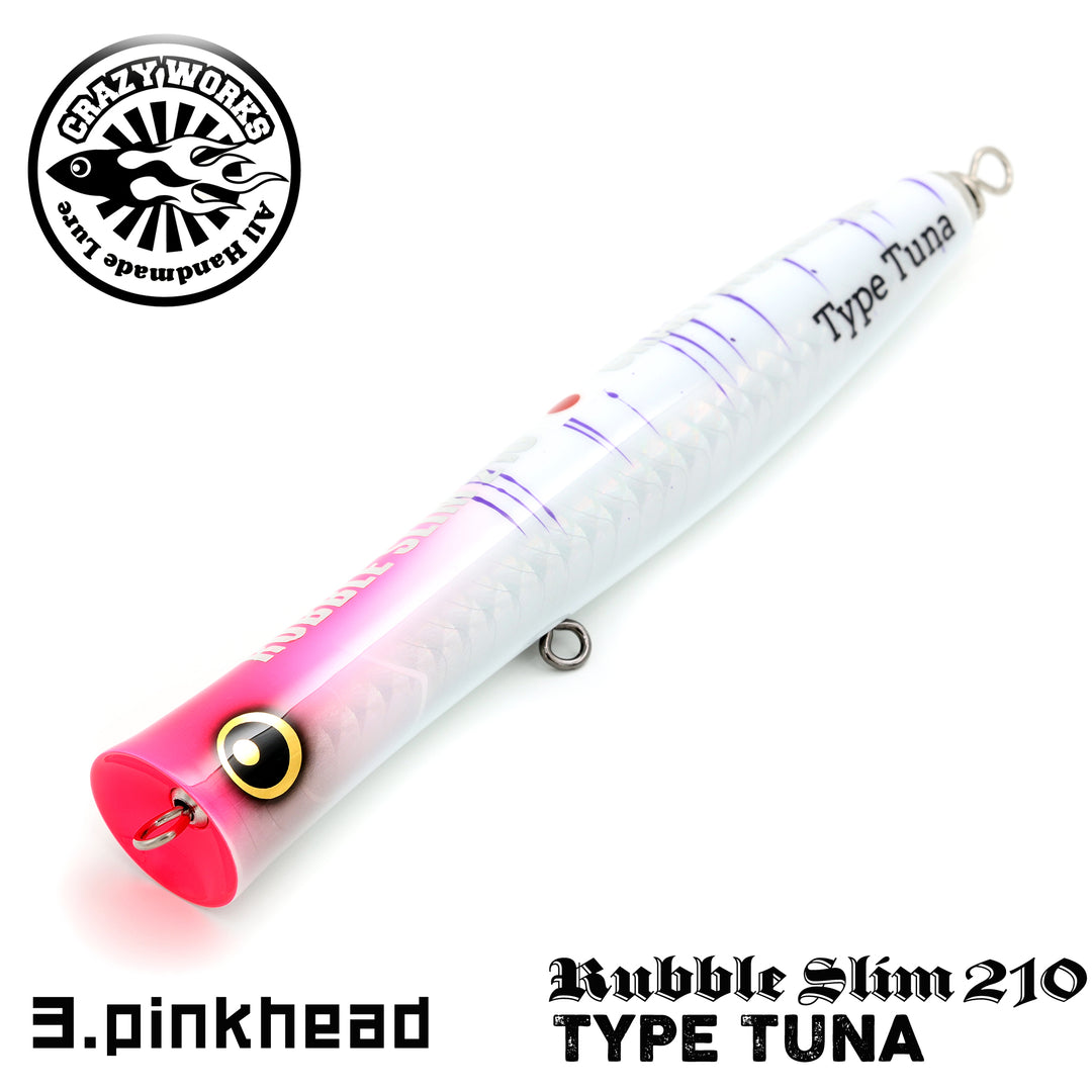 ラブルスリム210 タイプツナ ウッドポッパー プラグ クレージーワークス CRAZY WORKS RUBBLE SLIM 210 TYPE TUNA