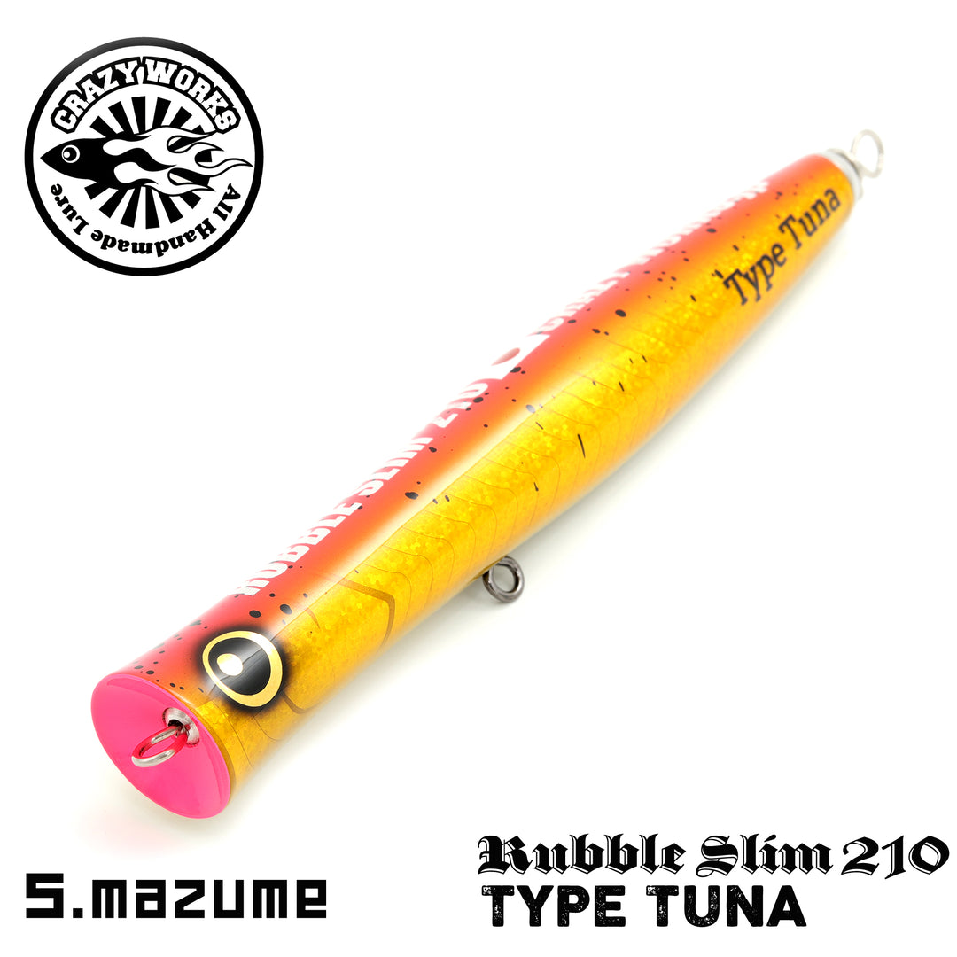 ラブルスリム210 タイプツナ ウッドポッパー プラグ クレージーワークス CRAZY WORKS RUBBLE SLIM 210 TYPE TUNA