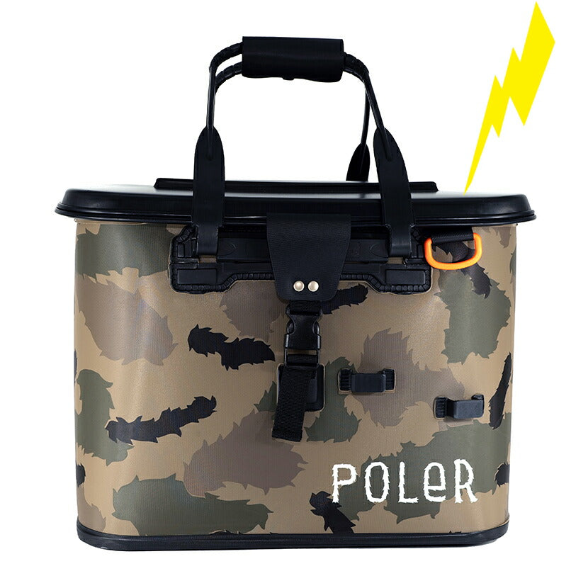 【同時購入不可】バッカン36LsandbeigecamouflageサンドベージュカモフラージュPOLeR×SLOWLIFE×AMBERJACK【ポーラーバッカン単体で全国一律送料無料】