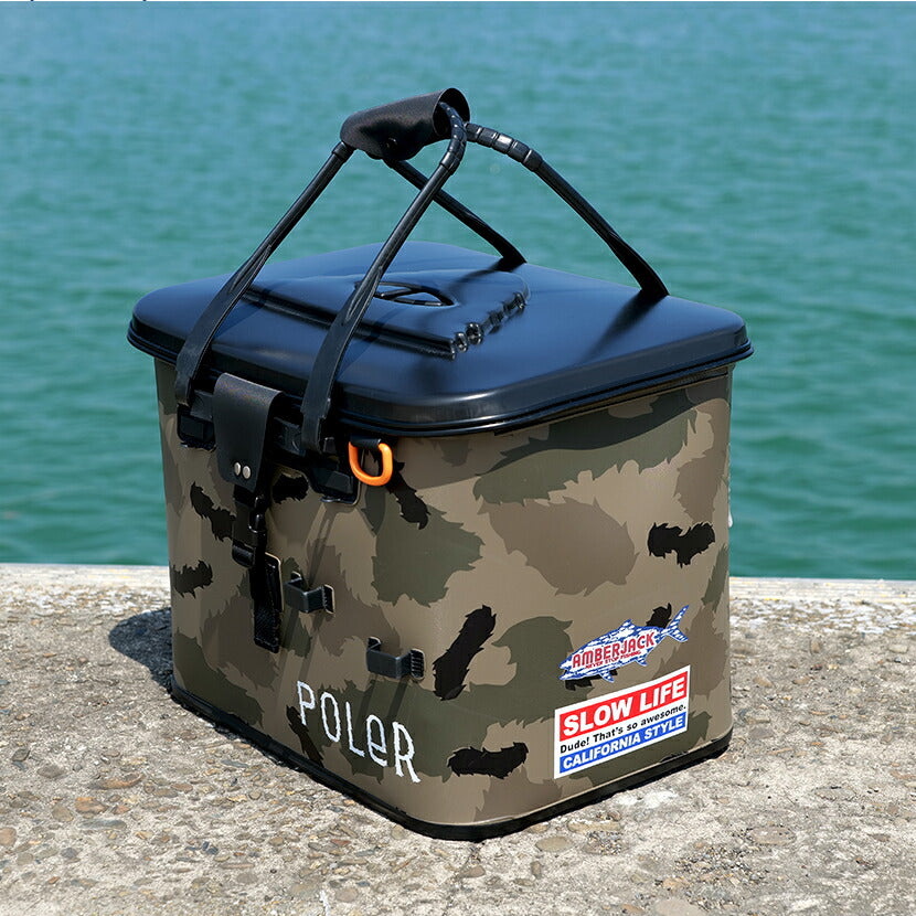 【同時購入不可】バッカン36LsandbeigecamouflageサンドベージュカモフラージュPOLeR×SLOWLIFE×AMBERJACK【ポーラーバッカン単体で全国一律送料無料】