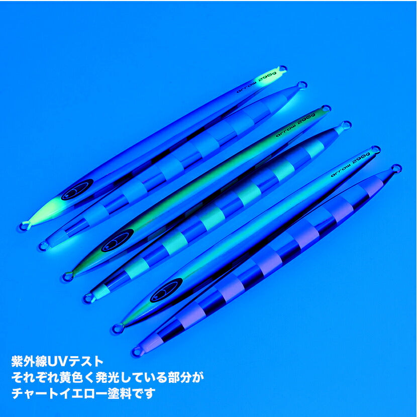 アローAJ別注リアルベイトアルミホログラムSPグロー/カラーグローSEAFLOORCONTROLシーフロアコントロールarrowジギングメタルジグ
