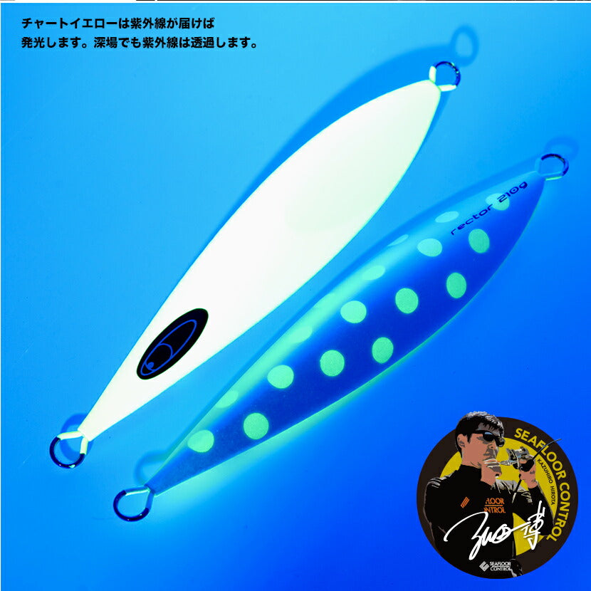 レクターAJ別注SPグロー弘田氏考案チャートリュースイエローSEAFLOORCONTROLシーフロアコントロールrectorジギングメタルジグ