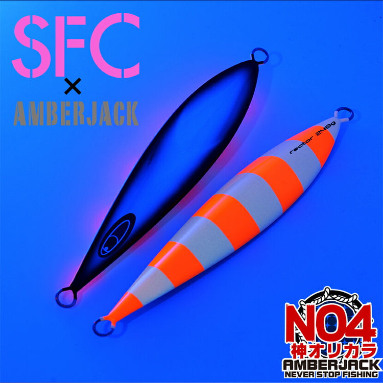 レクターAJ別注カラーアルミエッジブラック裏チャートオレンジゼブラピンクグローSEAFLOORCONTROLシーフロアコントロールrectorジギングメタルジグ130g150g180g210g240g270g300g