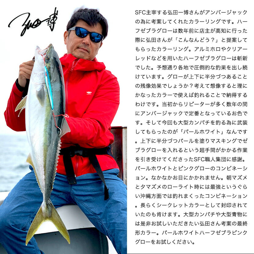 SレジェンドAJ別注カラーSFC弘田氏考案アルミパールホワイトハーフゼブラピンクグローSEAFLOORCONTROLシーフロアコントロールSLEGENDエスレジェンドジギングメタルジグ180g210g240g270g300g330g360g410g