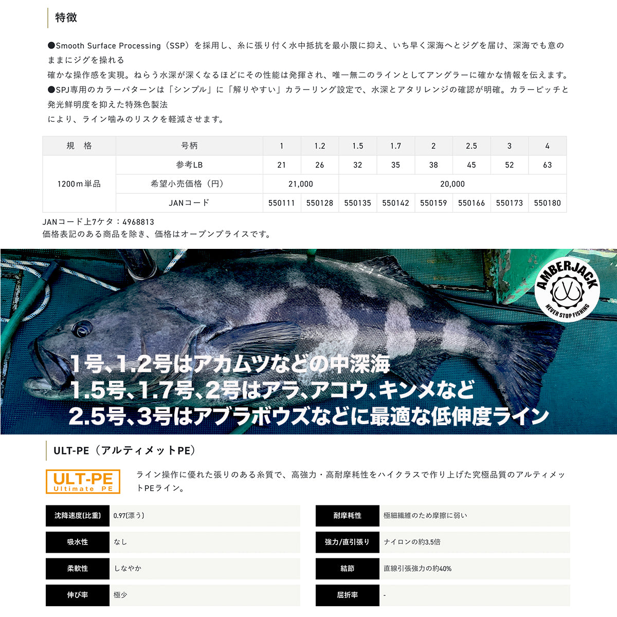 1.2号SUNLINE PE JIGGER ULT 1200m 4本組 1.2号SUNLINE PE JIGGER ULT 1200m 4本組 PE JIGGER ULT 4 BRAID