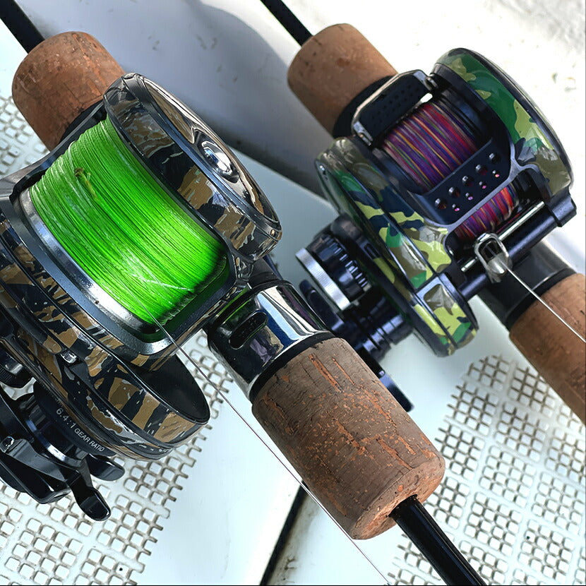 オシアジガー1000&1500用リールプロテクションデカールWANEE’S×AMBERJACKジギングリールフィルムステッカー