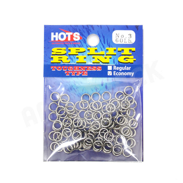 ホッツスプリッドリングタフネス徳用パック#3(60LB)/#4(90LB)/#5(100LB)/#6(170LB)/#7(210LB)/#8(290LB)HOTSSpritRingToughnessジギングスプリットリング