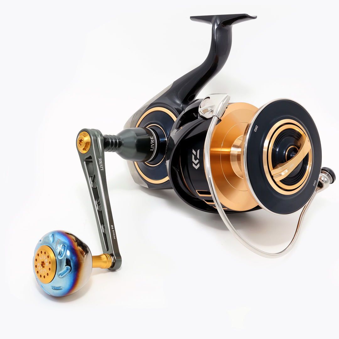 リブレ ダイワ25ソルティガ用 98mmパワーハンドルPOWER 98 LIVRE Handle Arm &amp; Knob
