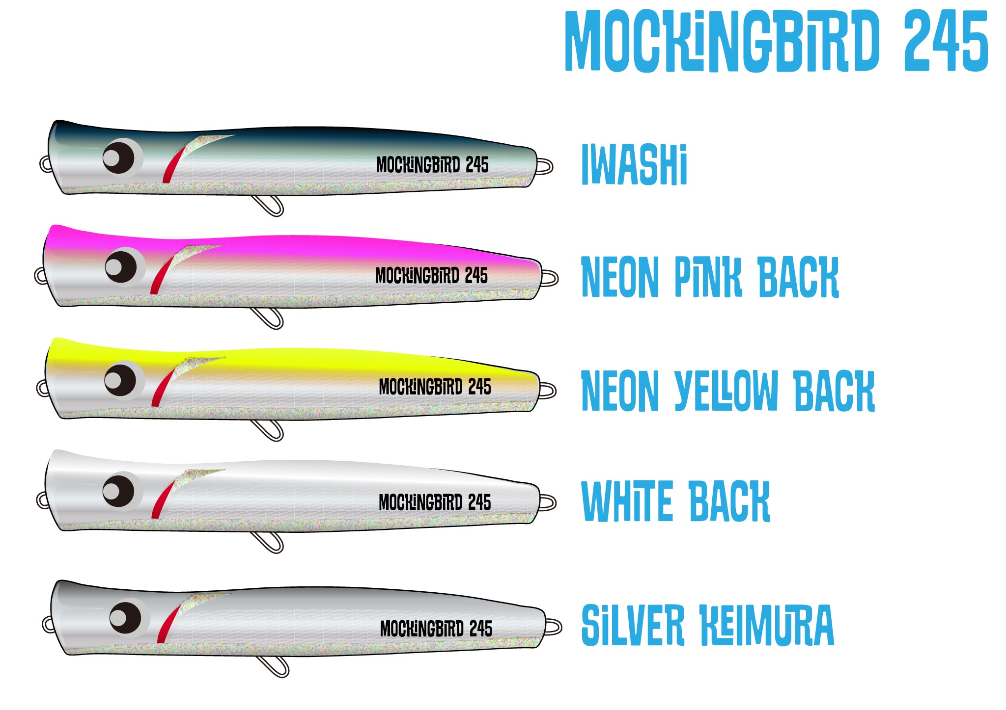 一般発売開始】モッキンバードカラーVER.スリムポッパー245mm / 110g