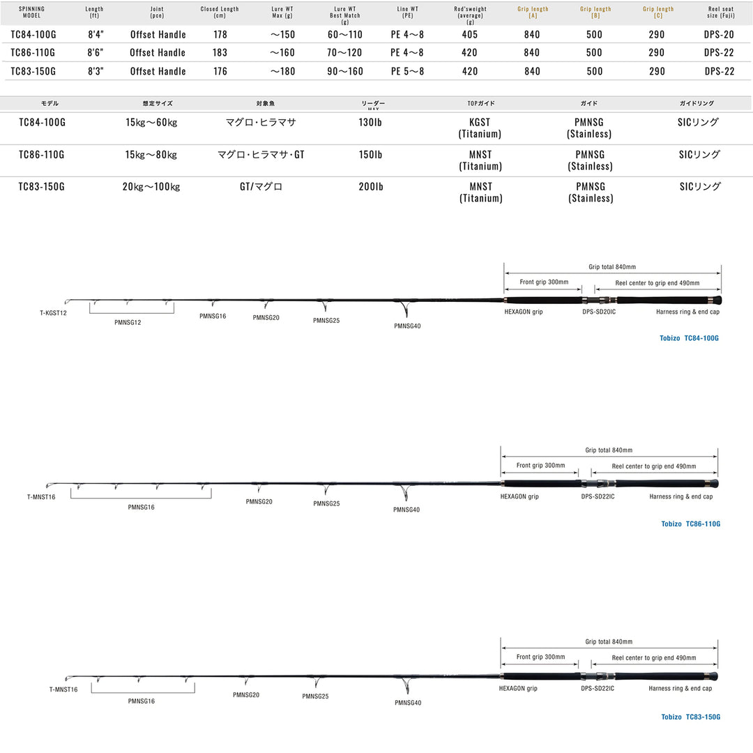 予約終了 ZENAQ TOBIZO CASTING ROD for TUNA & GT